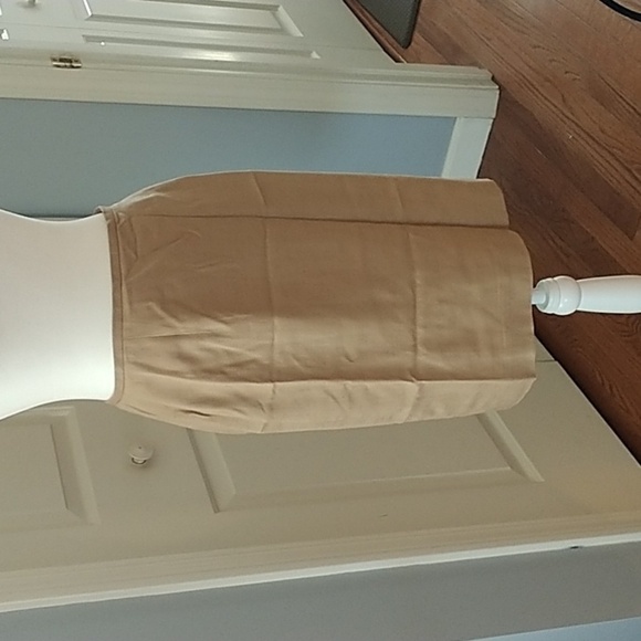 Rena Rowan for Saville Petite Vintage Tan Linen Blend Skirt 10P - Picture 8 of 10